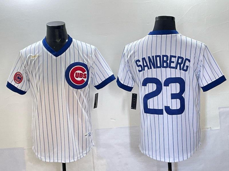 Men Chicago Cubs #23 Sandberg white Nike MLB 2025 jersey 005